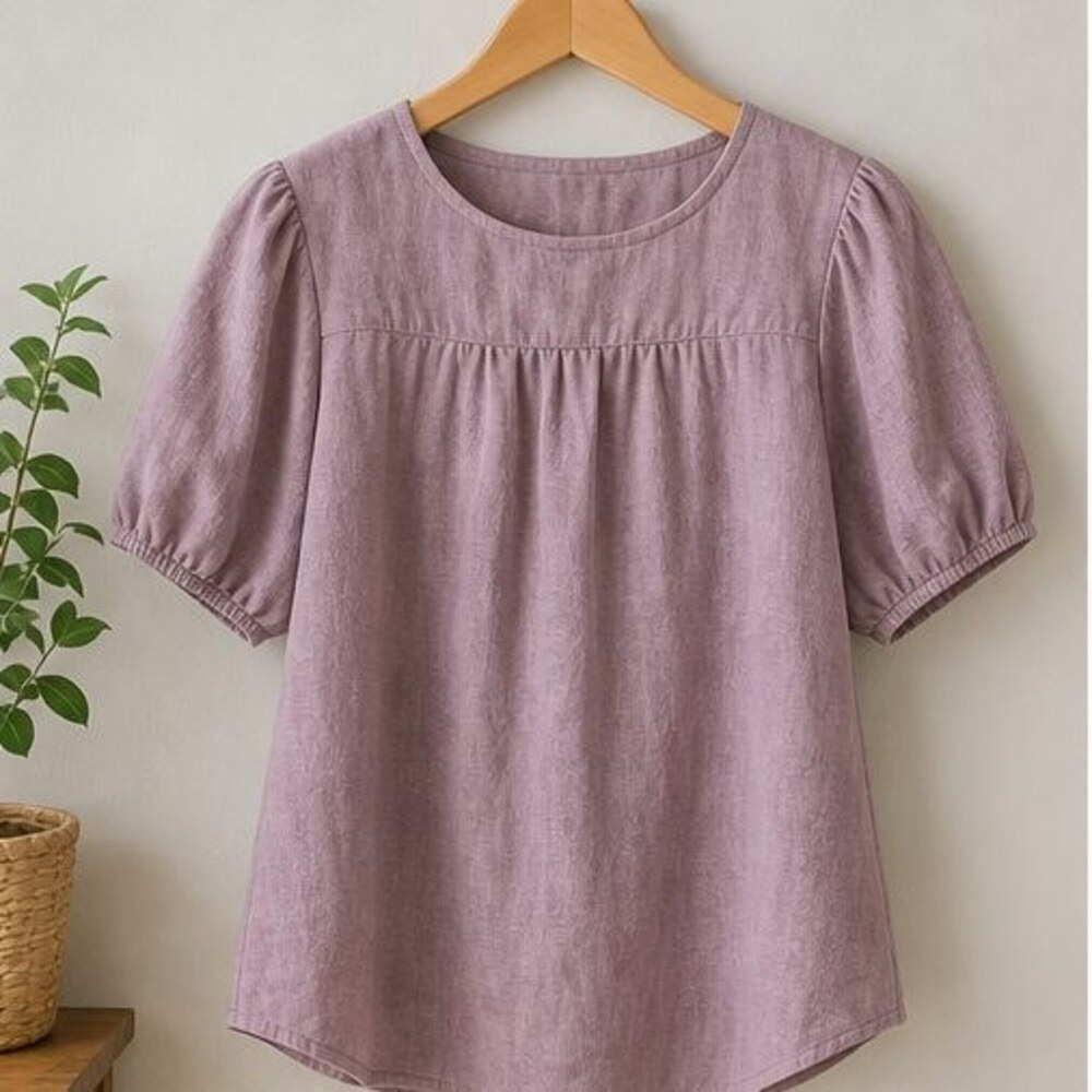 Mauve Puff Sleeve Top